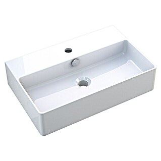 Camargue Paris Umivalnik 2.0 (Š x Do: 56 x 36 cm, Brez posebne glazure, Odprtina za armaturo: Sredina, S prelivom, Bela)
