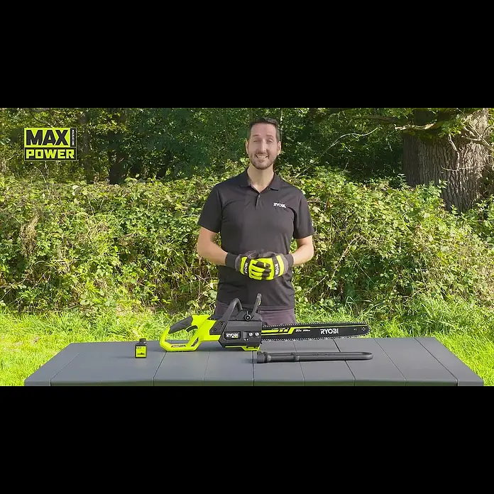 Ryobi Max Power Akku-Kettensäge RY36CSX50A-0 - 36 V, Li-Ionen, Ohne Akku, Schwertlänge: 50 cm - RYOBI 36V MAX POWER Cordless Brushless 50cm Chainsaw [RY36CSX50A]