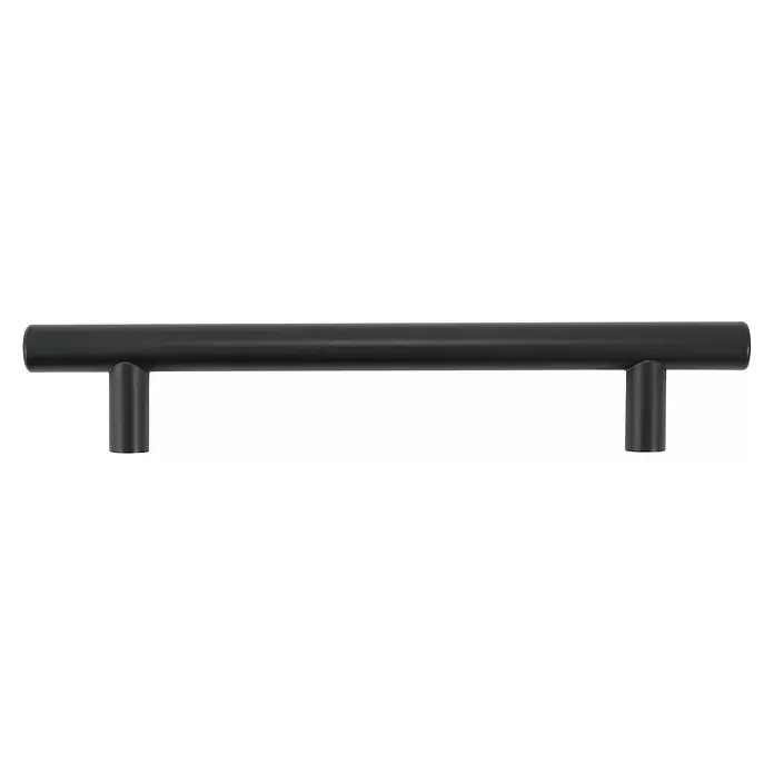 Walteco Möbelgriff Maxim - Lochabstand: 128 mm, Sonstige, Schwarz matt - Schwarzer Metallstangengriff mit zwei Stützen.