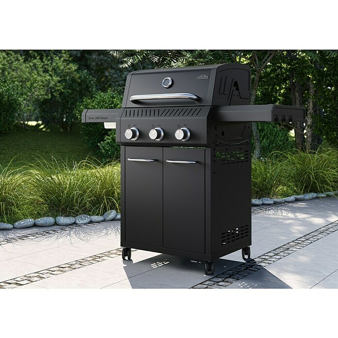 Kingstone Gasgrill Diner 3000 Beast (Grillfläche (B x T): 63,7 x 43 cm, 10,5 kW, Anzahl Brenner: 3 Stk.) | BAUHAUS