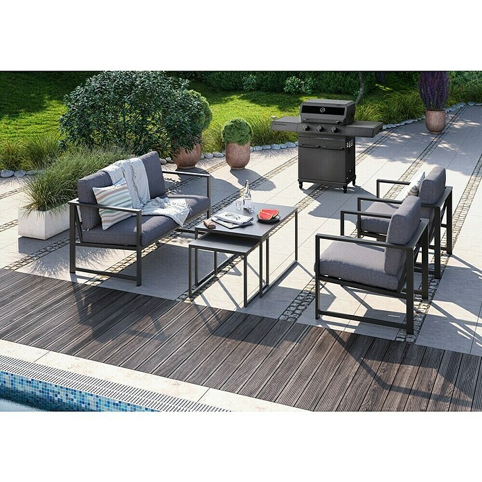 Kingstone KMS Gasbarbecue Cliff 3000 Beast Black Edition (Grilloppervlak (B x D): 61 x 45 cm, 10,5 kW, Aantal branders: 3 st.) | BAUHAUS