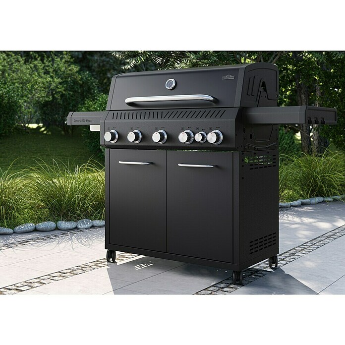 Kingstone Gasgrill Diner 5500 Beast (Grillfläche (B x T): 92 x 43 cm, 17,5 kW, Anzahl Brenner: 5 Stk.) | BAUHAUS