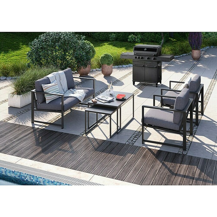 Kingstone KMS Gasgrill Cliff 4500 Beast Black Edition (Grillfläche (B x T): 72 x 45 cm, 14 kW, Anzahl Brenner: 4 Stk.) | BAUHAUS