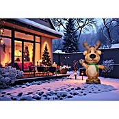 Figura LED navideña Reno con lazo (153 x 74 x 162 cm, Multicolor, Funcionamiento en red, LED) | BAUHAUS