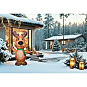 Figura LED navideña Reno con lazo (153 x 74 x 162 cm, Multicolor, Funcionamiento en red, LED) | BAUHAUS