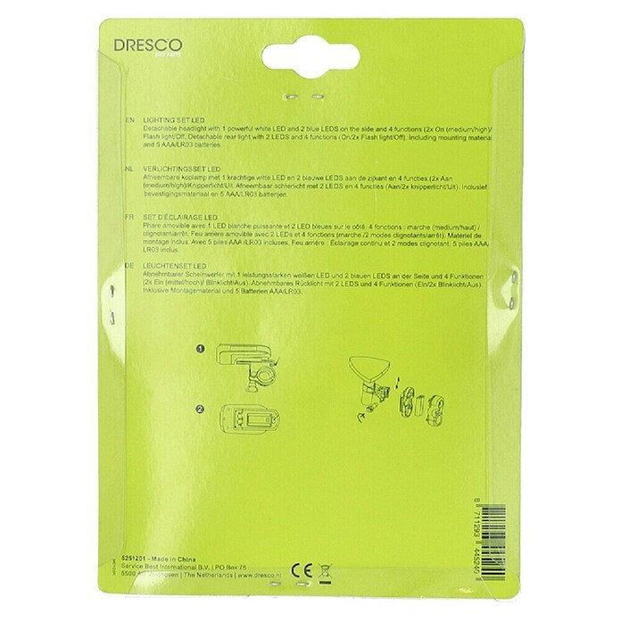 Dresco Set LED svjetiljki  (Prikladno za: Bicikle, 2 Kom.) | BAUHAUS