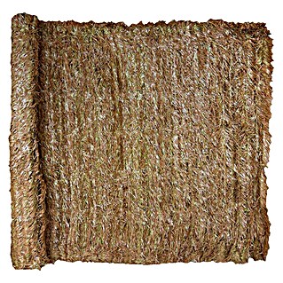 Malla de ocultación seto artificial Premium (3 x 2 m, Marrón)