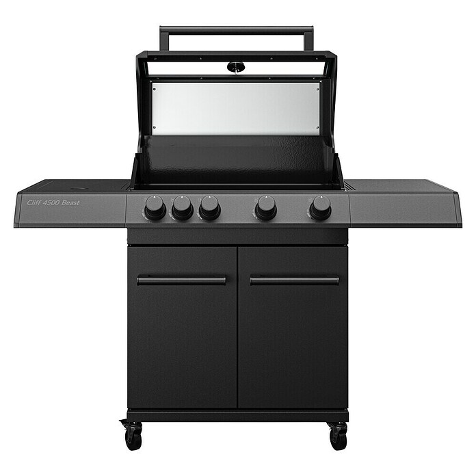 Kingstone KMS Gasgrill Cliff 4500 Beast Black Edition (Grillfläche (B x T): 72 x 45 cm, 14 kW, Anzahl Brenner: 4 Stk.) | BAUHAUS