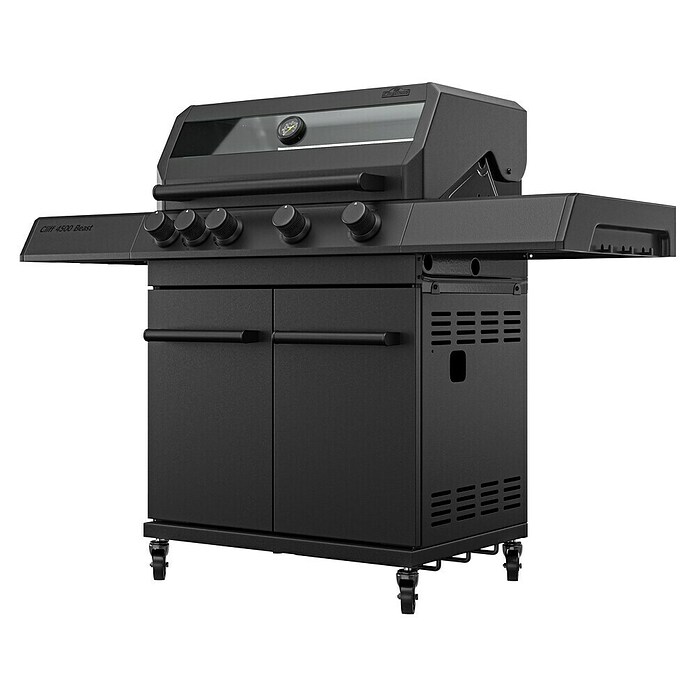 Kingstone KMS Gasgrill Cliff 4500 Beast Black Edition (Grillfläche (B x T): 72 x 45 cm, 14 kW, Anzahl Brenner: 4 Stk.) | BAUHAUS