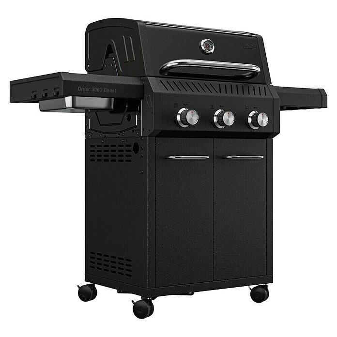 Kingstone Gasgrill Diner 3000 Beast (Grillfläche (B x T): 63,7 x 43 cm, 10,5 kW, Anzahl Brenner: 3 Stk.) | BAUHAUS
