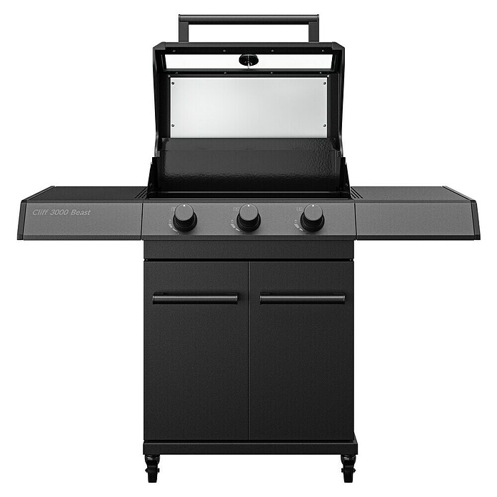 Kingstone KMS Gasgrill Cliff 3000 Beast Black Edition (Grillfläche (B x T): 61 x 45 cm, 10,5 kW, Anzahl Brenner: 3 Stk.) | BAUHAUS