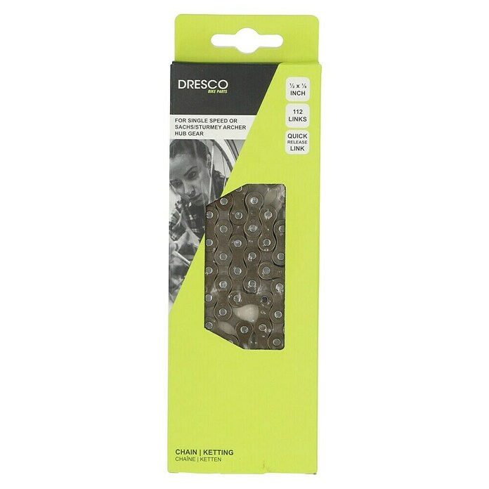 Dresco Kolesarska veriga City 1/2 x 1/8  (Število verižnih členov: 112 kos, Primerno za: Kolesa) | 2849 - Computer/Technik/Ersatzteile | BDDM - Fahrradartikel | BDD - Autozubehör | BD - Autozubehör | B - Werkz/Masch/Maschzubeh/Auto | BAUHAUS