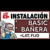 GME Mampara para bañera Basic Spazio (An x Al: 180 x 150 cm, Vidrio serigrafiado, Oro) | BAUHAUS