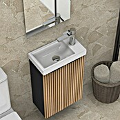 Artysan Conjunto de mueble de baño Osaka 2P (Ancho total del mueble de baño: 40 cm, Negro/Nogal, Mate) | BAUHAUS