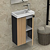 Artysan Conjunto de mueble de baño Osaka 2P (Ancho total del mueble de baño: 40 cm, Negro/Nogal, Mate) | BAUHAUS