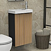 Artysan Conjunto de mueble de baño Osaka 2P (Ancho total del mueble de baño: 40 cm, Negro/Nogal, Mate) | BAUHAUS