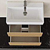 Conjunto de mueble de baño Osaka Slim (60 cm, Negro/Nogal, 2 pzs.) | BAUHAUS