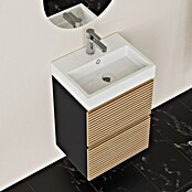 Artysan Conjunto de mueble de baño Osaka Slim (Ancho: 45 cm, Negro/Nogal, 3 pzs.) | BAUHAUS