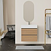 Artysan Conjunto de mueble de baño Osaka Slim (Ancho: 70 cm, Negro/Nogal, 3 pzs.) | BAUHAUS