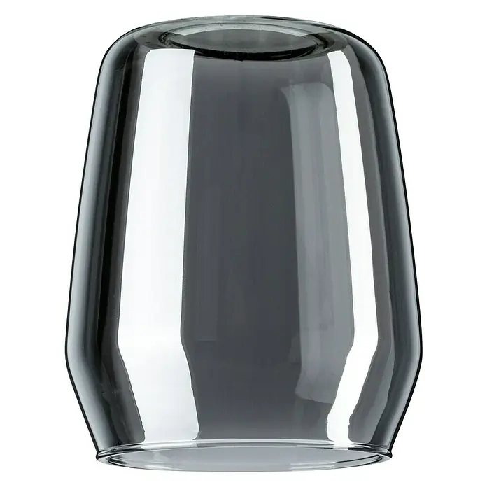 Paulmann DecoSystems Pantalla de lámpara Vento - Diámetro: 8 cm, Transparente, Vidrio, Redonda - Jarrón de vidrio gris con un diseño elegante y un acabado brillante, ideal para espacios modernos y decoraciones estilosas.