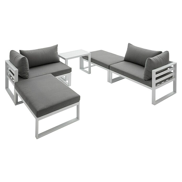 Sunfun Hannah Conjunto de muebles Hannah (5 piezas, Metal, Gris)