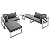 Sunfun Hannah Conjunto de muebles Hannah (5 piezas, Metal, Gris)