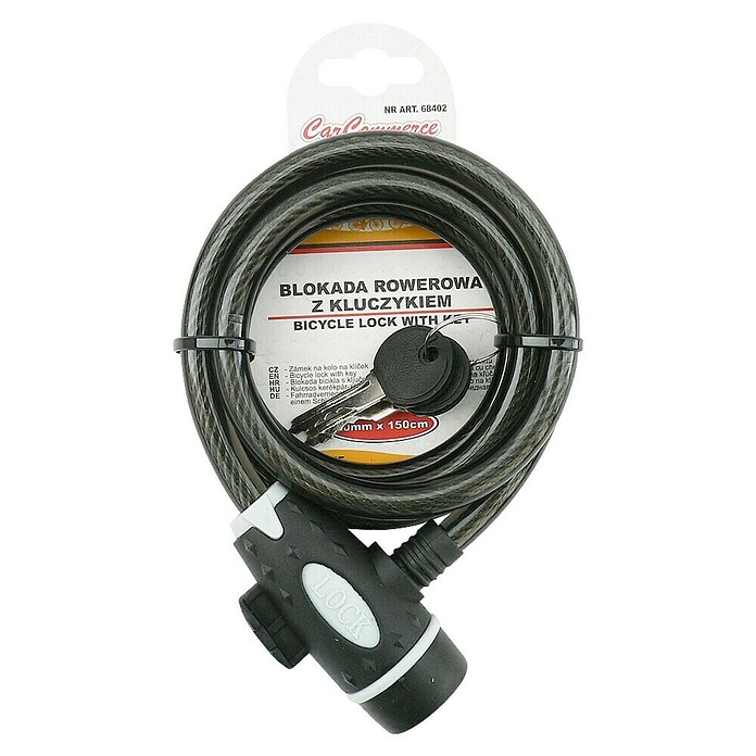 Spiralna ključavnica  (Dolžina: 150 cm, Premer: 10 mm) | 2847 - Schlösser | BDDM - Fahrradartikel | BDD - Autozubehör | BD - Autozubehör | B - Werkz/Masch/Maschzubeh/Auto | BAUHAUS