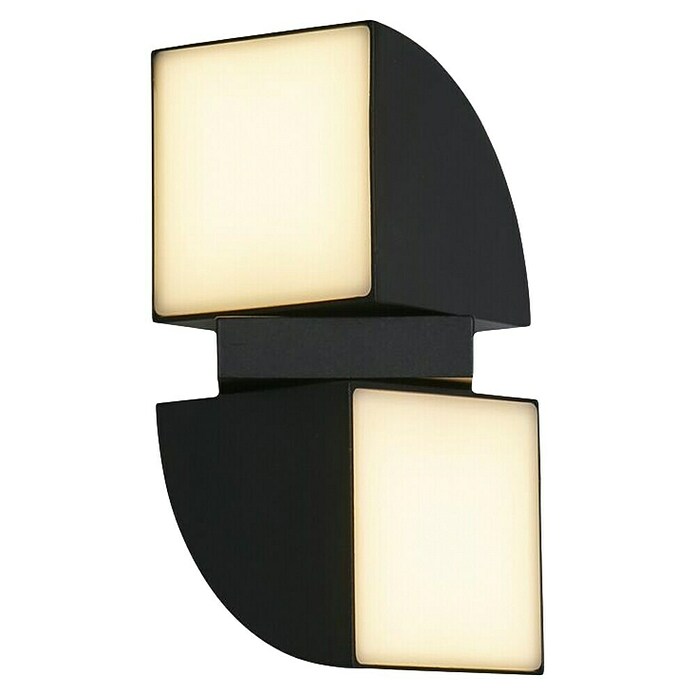 Searchlight Led-wandlamp voor buiten Dakota (8 W, 12 x 12 x 20,5 cm, Zwart, IP44) | BAUHAUS
