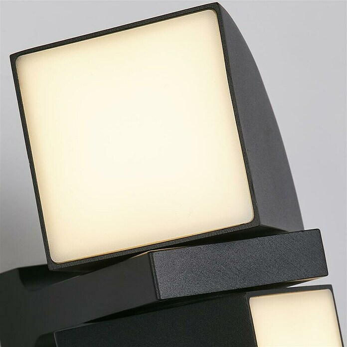 Searchlight Led-wandlamp voor buiten Dakota (8 W, 12 x 12 x 20,5 cm, Zwart, IP44) | BAUHAUS