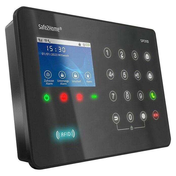Safe2Home Alarmanlagen-Set Profi Serie SP310 mit Solar Außensirene (17-tlg., L x B x H: 195 x 136 x 31 mm)