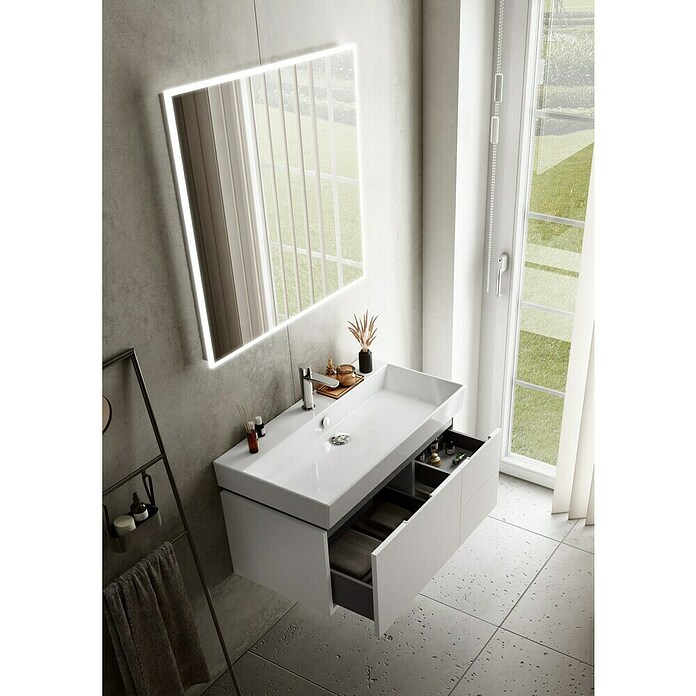 Riva Tape Waschbeckenunterschrank (B x T x H: 83,5 x 42,2 x 38,6 cm, Weiß) | BAUHAUS