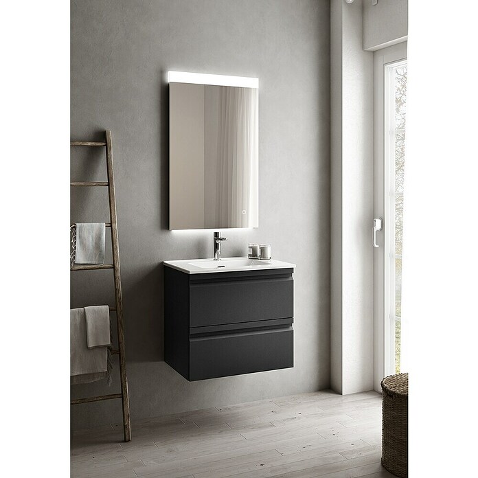 Camargue Pull Waschtischunterschrank Pull (B x T x H: 59,5 x 45,4 x 55 cm, Anthrazit) | BAUHAUS