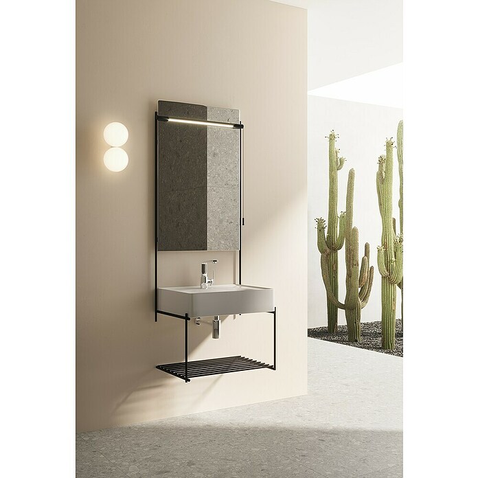 VitrA Equal Lichtspiegel (63,5 x 138 cm, Schwarz) | BAUHAUS