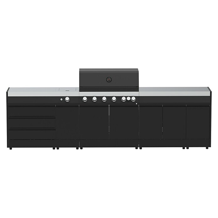 Kingstone The Quad Outdoorküchen-Modul Edge (Schwarz, B x T x H: 50 x 3,5 x 87 cm) | BAUHAUS