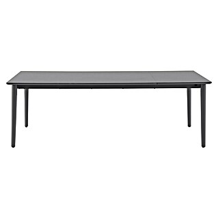 Sunfun Solo Gartentisch (L x B x H: 230 x 100 x 76,5 cm, Aluminium, Sintered Stone, Night-Grey, Ausziehbar)