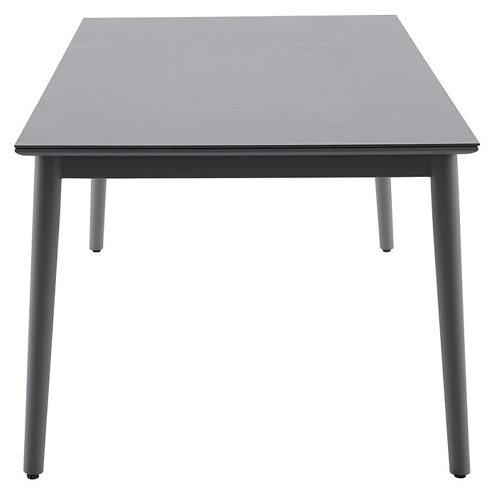 Sunfun Solo Gartentisch (L x B x H: 230 x 100 x 76,5 cm, Aluminium, Sintered Stone, Night-Grey, Ausziehbar) | BAUHAUS