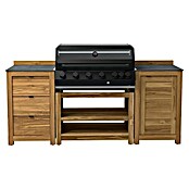 Kingstone Barbacoa de gas Cliff 6005-2 IR Black (Superficie de la parrilla (An x Pr): 90,5 x 45 cm, 24,2 kW, Número de quemadores: 6) | BAUHAUS