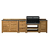 Sunfun Grillküchen-Modul (Mit Schublade, L x B x H: 63 x 58 x 92 cm, Holz)