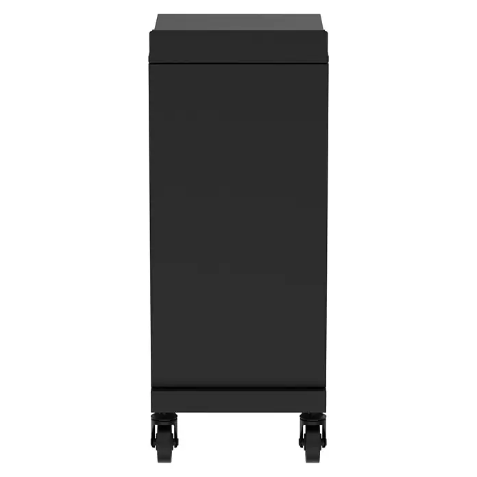 Kingstone Mueble auxiliar Cliff - Negro, An x Pr x Al: 31,2 x 50,9 x 78,2 cm - Archivador negro con ruedas para oficina o teletrabajo. Práctico y elegante para guardar documentos y material de oficina fácilmente.