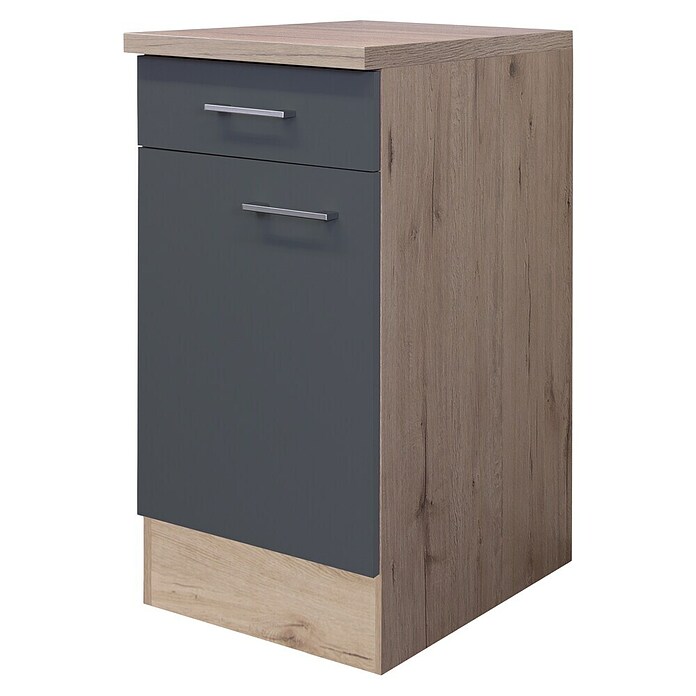 Flex-Well Tiago Unterschrank (B x T x H: 40 x 60 x 85 cm, Basaltgrau matt) | BAUHAUS
