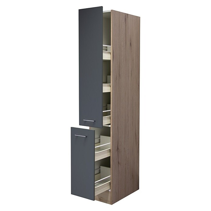 Flex-Well Tiago Apotheker-Hochschrank (B x T x H: 30 x 57 x 200 cm, Basaltgrau matt) | BAUHAUS