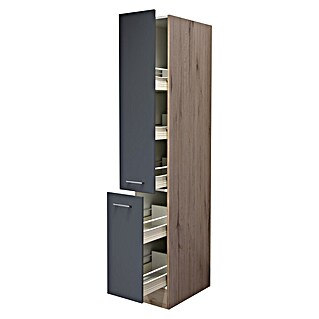 Flex-Well Tiago Apotheker-Hochschrank (B x T x H: 30 x 57 x 200 cm, Basaltgrau matt)