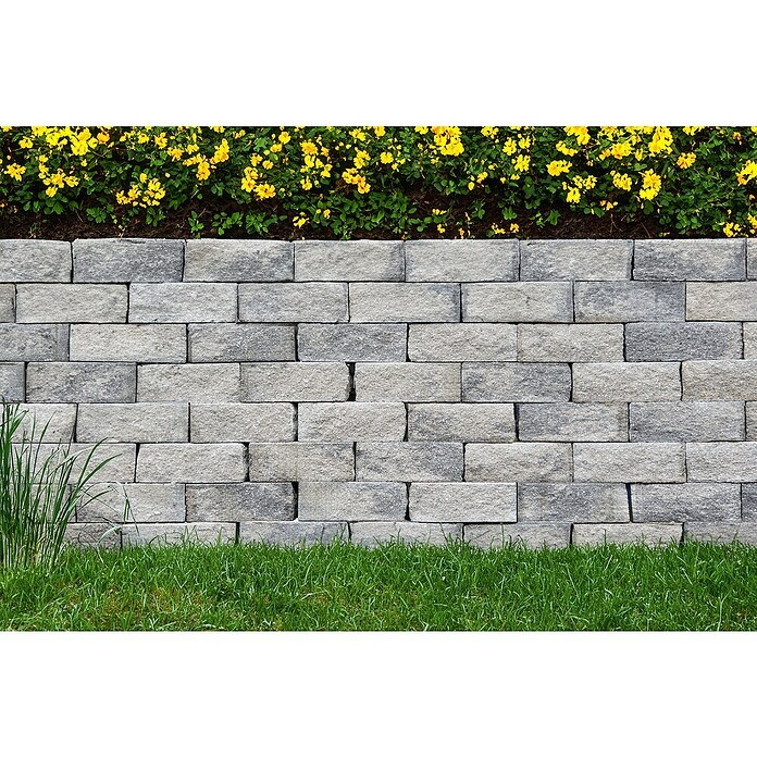 Seesteiner Mauerstein Felsino (28 x 10 x 12 cm, Beton, Anthrazit schattiert) | BAUHAUS