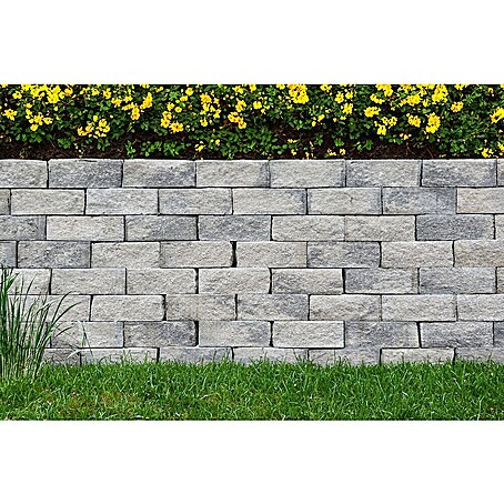 Seesteiner Mauerstein Felsino (28 x 12 x 10 cm, Beton, Anthrazit schattiert)