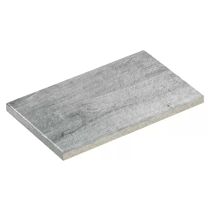 Diephaus Terrassenplatte Nashville - 60 x 30 x 4 cm, Mittelgrau, Beton - Rechteckige graue Fliese mit distressed Holzmaserung und zementartiger Kante.