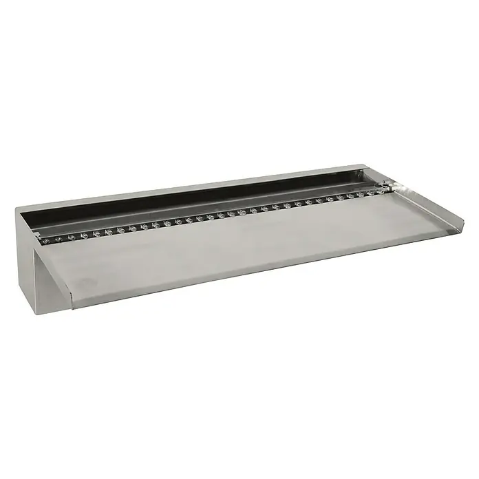 Ubbink Einbau-Wasserfall Niagara LED 60 Wall - 20 x 60 x 10 cm, Edelstahl, Leuchtmittel: LED - Edelstahl-Wasserfall mit LED-Beleuchtung für den Garten oder den Innenbereich. Ein modernes und stilvolles Gestaltungselement.
