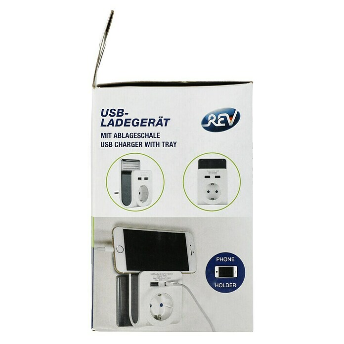 REV Cargador USB Enchufe adaptador (Blanco, 2 conexiones USB) | BAUHAUS