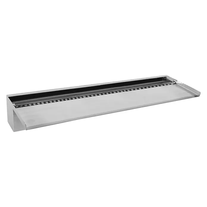 Ubbink Einbau-Wasserfall Niagara LED 90 Wall - 20 x 90 x 10 cm, Edelstahl, Leuchtmittel: LED - Lange, silberne Edelstahl-Wandfontäne für den Außenbereich zur stilvollen Gartengestaltung und als Wasserspiel.