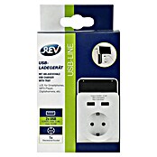REV Cargador USB Enchufe adaptador (Blanco, 2 conexiones USB) | BAUHAUS