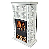 Domofire Kaminofen Verona Knochenfarbe Handbemalt (8 kW, Raumheizvermögen: 160 m³, Material Verkleidung: Keramik, Knochenfarbig) | BAUHAUS